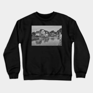 A view down Thurne Dyke in the Norfolk Broads National Park Crewneck Sweatshirt